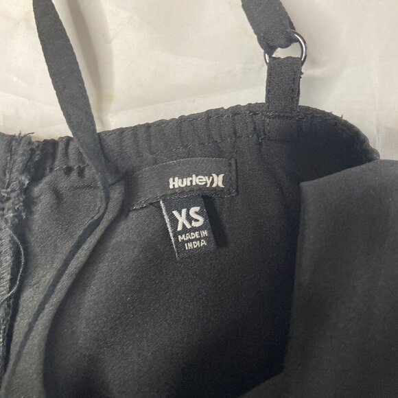 Hurley Black Color Block Maxi Dress Womens Size XS Cutouts Sleeveless Summer F6 - Picture 4 of 5